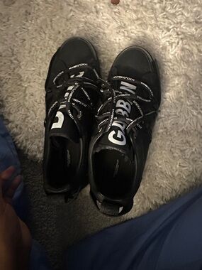 Dolce & Gabbana Black and White Branded Lace-Up Sneakers